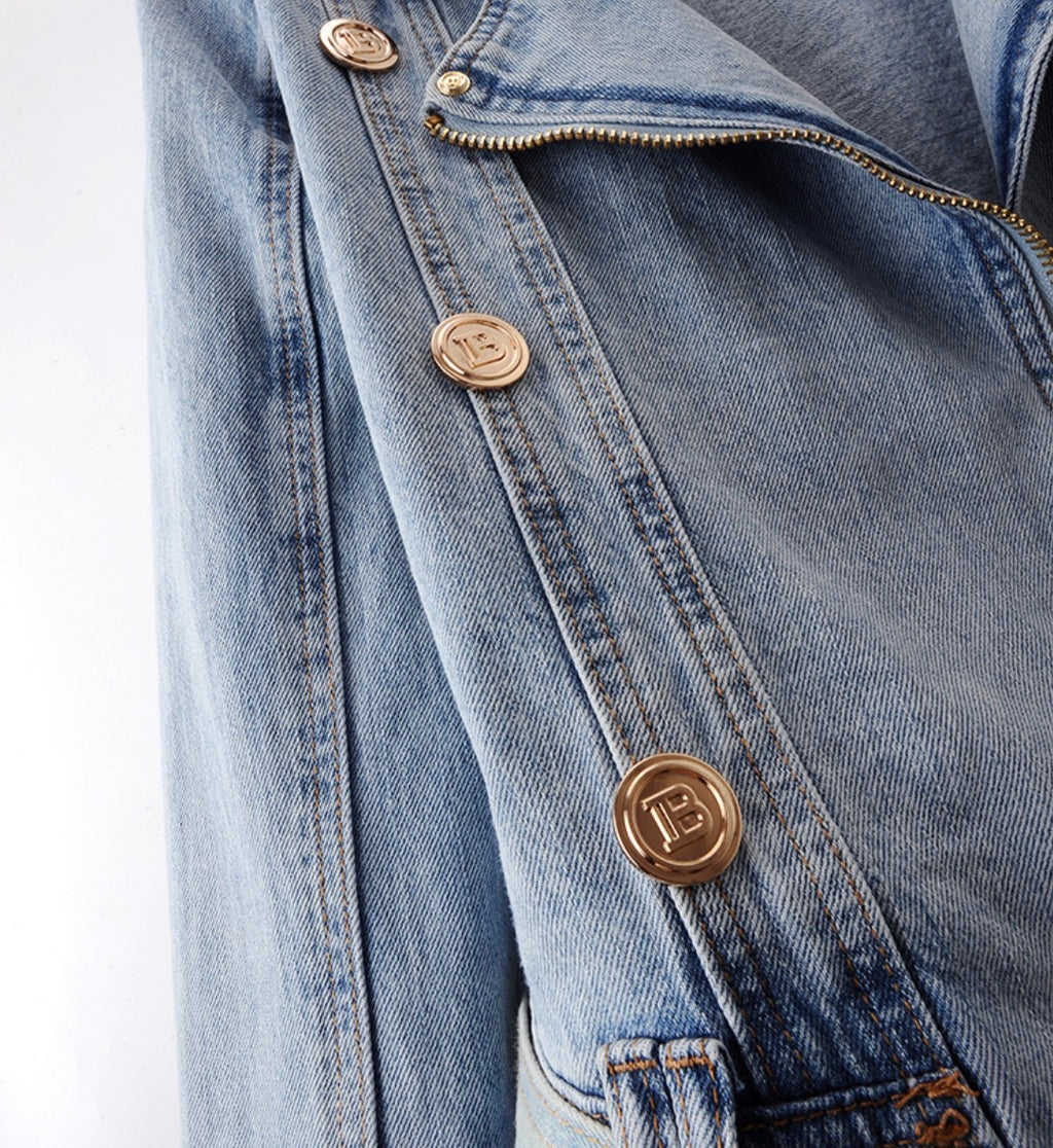 Cropped Biker Jacket