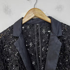 Onyx Sequin Embroidered Blazer