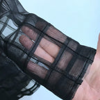 Shadow Grid Sheer Blazer