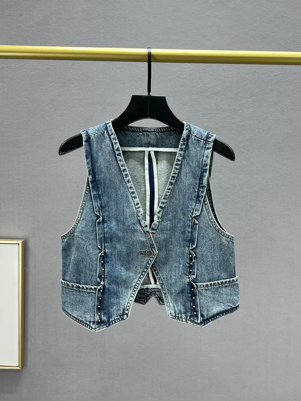 Rivet Reworked Denim Vest