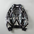 Retro Plaid Knit Sweater