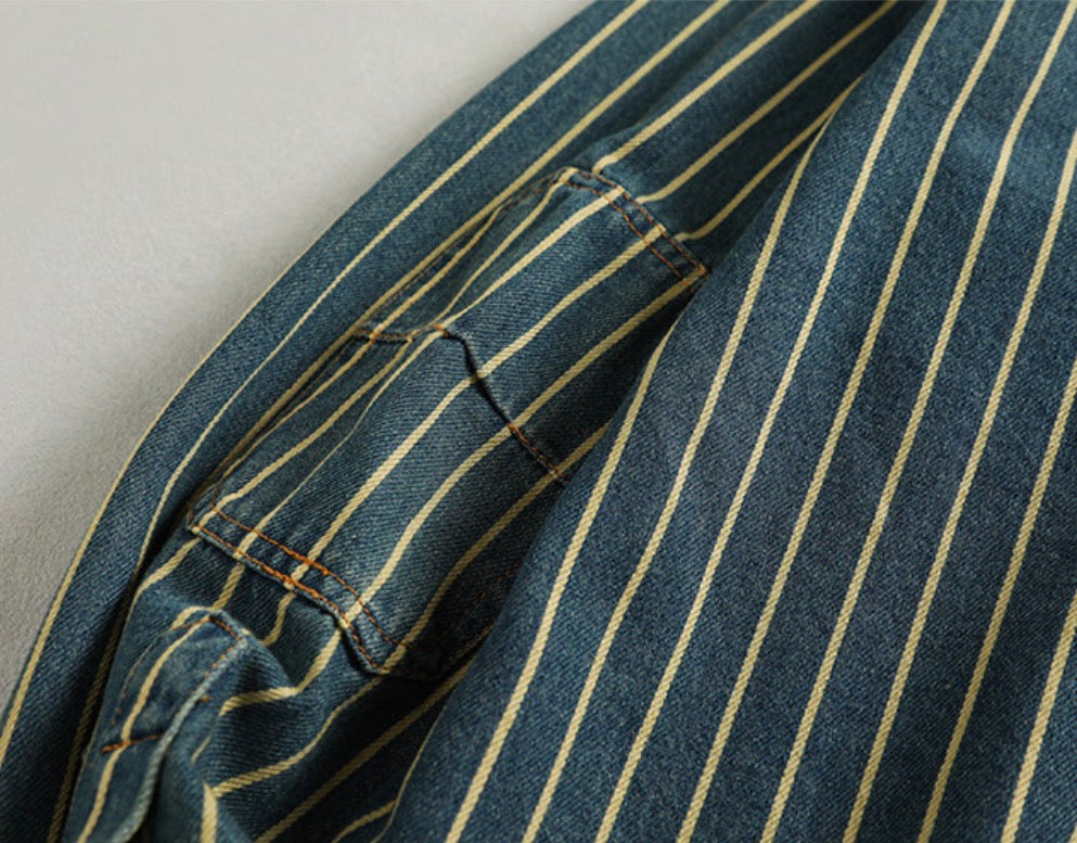 Stripe Cotton Work Shirt
