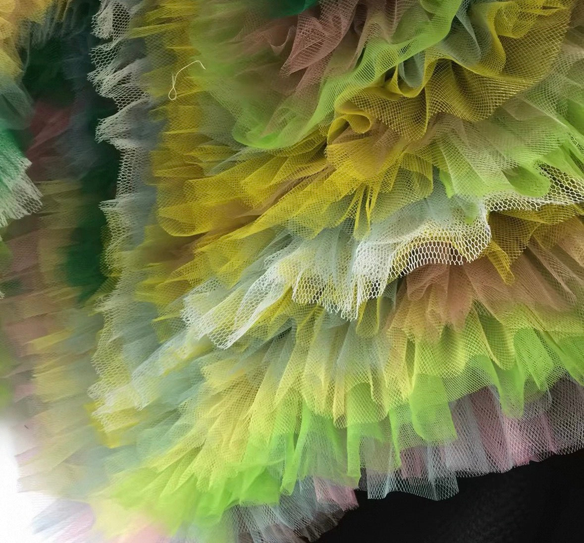 Moss Ruffle Art Top