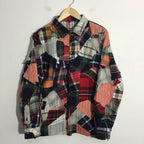 Patchwork Plaid Shirt Jacket