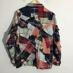 Patchwork Plaid Shirt Jacket