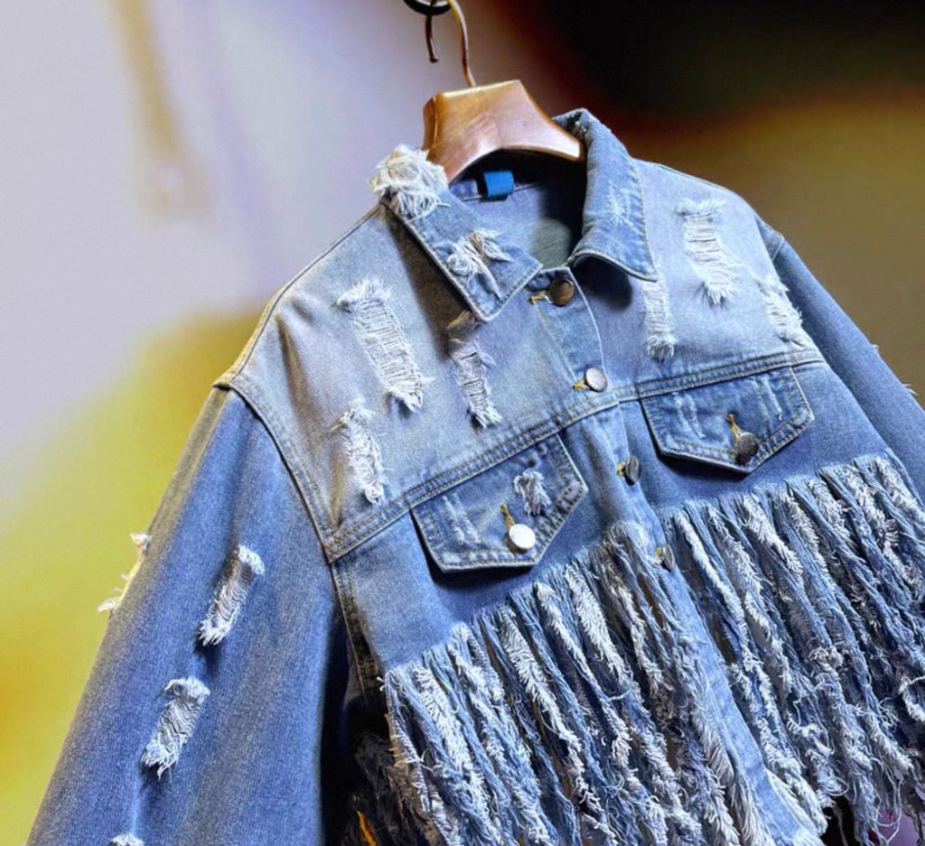 Wild Fringe Denim Jacket