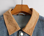 Calder Contrast-Collar Denim Workwear Jacket