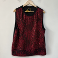 Burgundy Sequin Tank Top