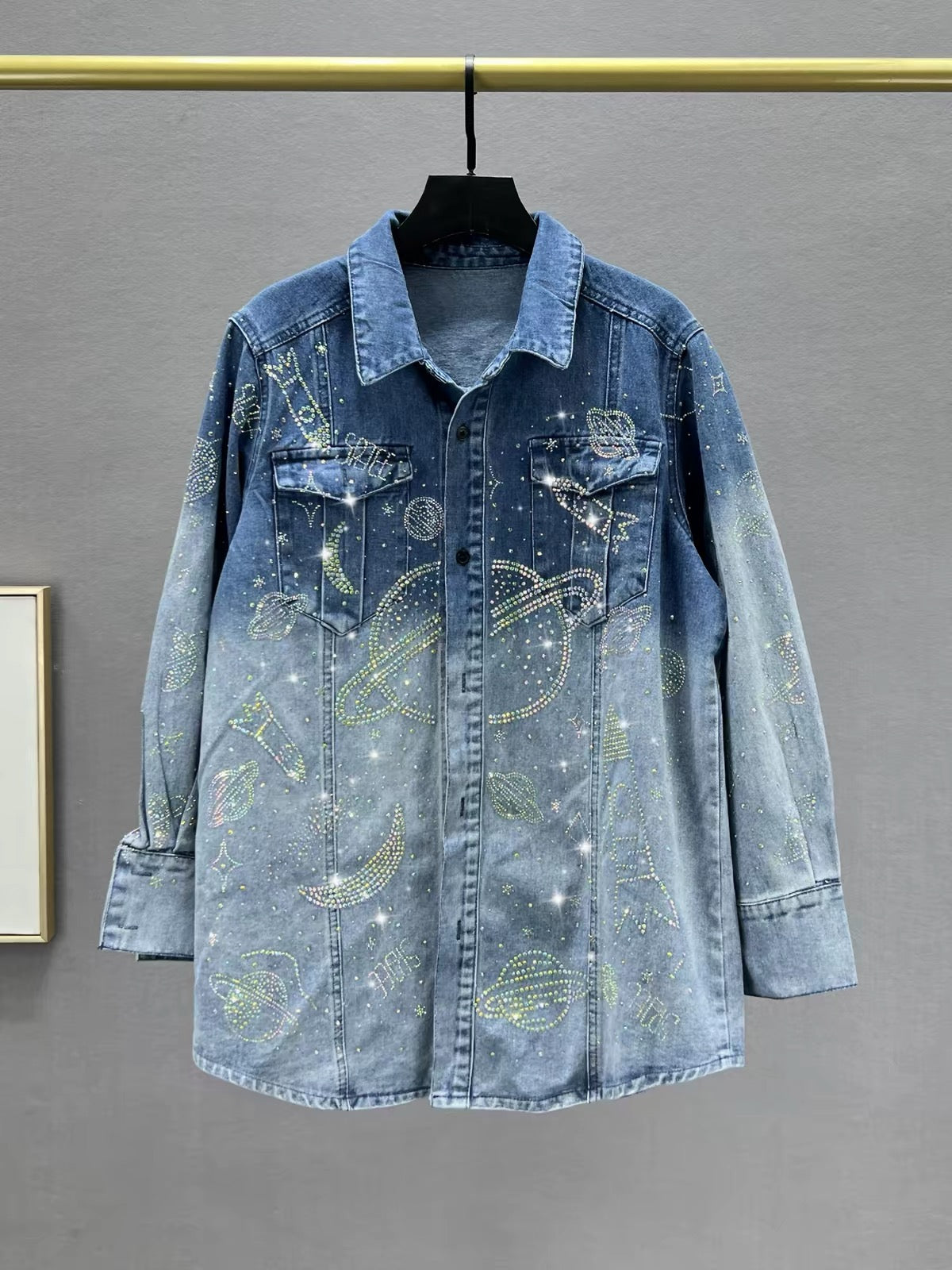 Nova Rhinestone Denim Jacket