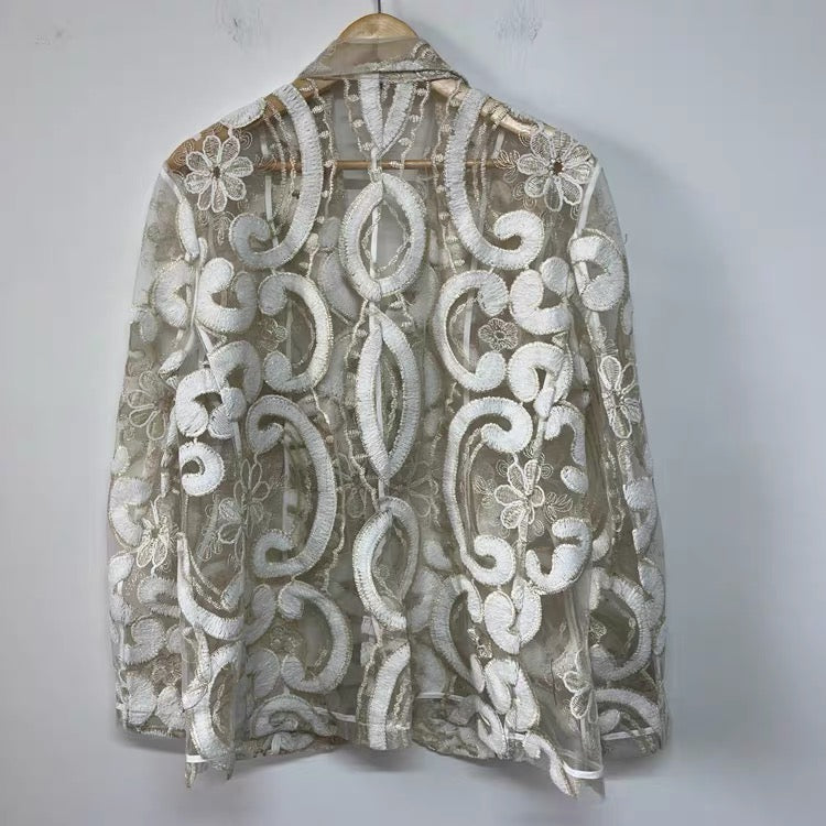 Ivory Bloom Blazer