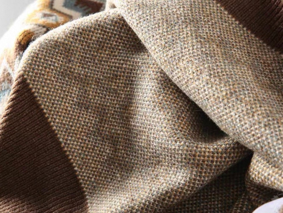 Vintage Jacquard Knit Sweater