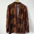 Cocoa Bloom Sheer Blazer