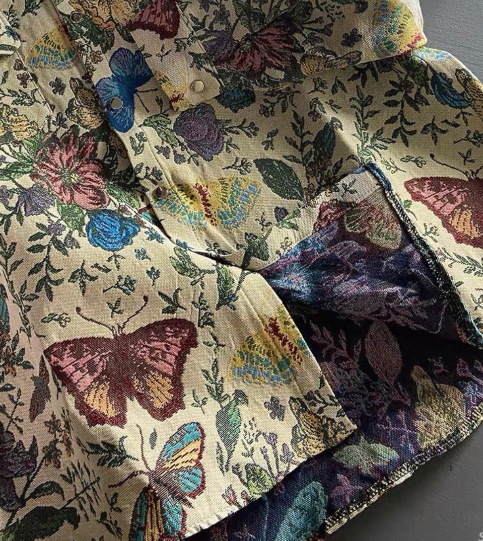Butterfly Jacquard Art Jacket