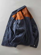 Pinstripe Retro Workwear Padded Jacket