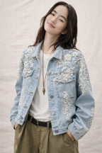Floral Pearl Embellished Jacket (E)