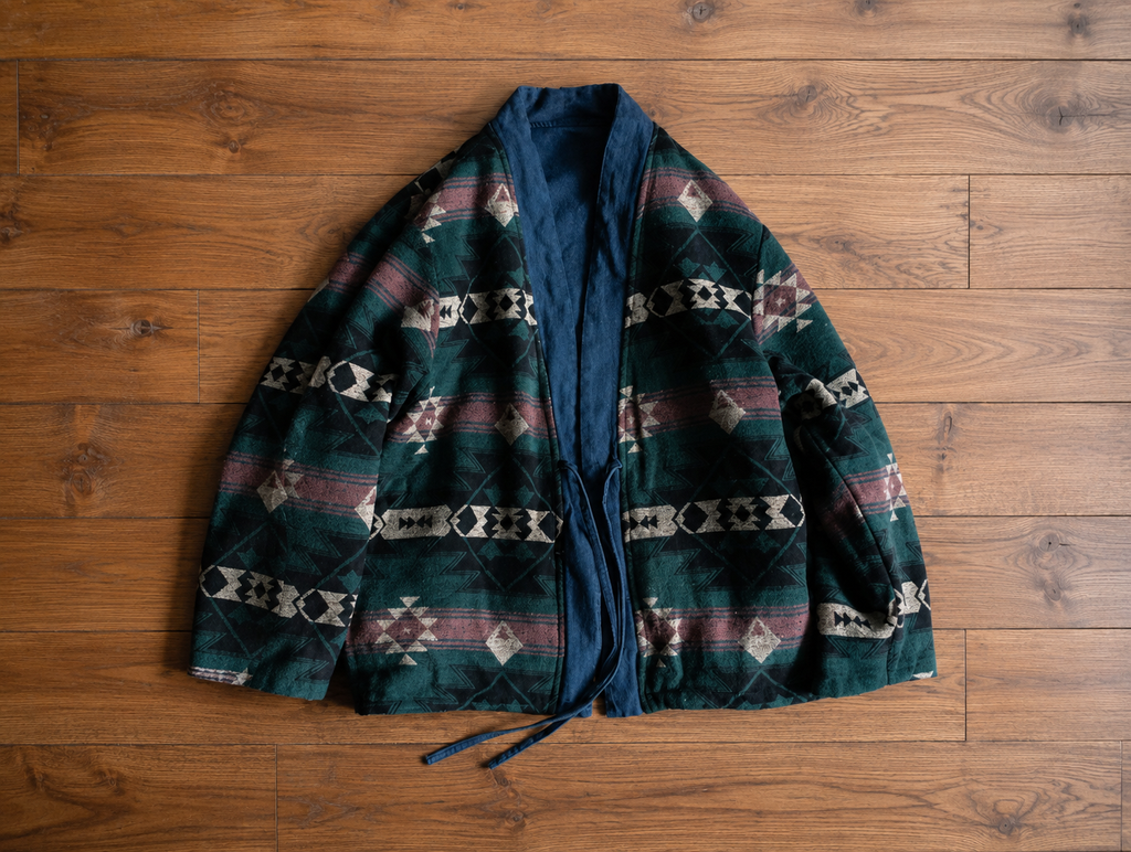 Reversible Padded Kimono Jacket