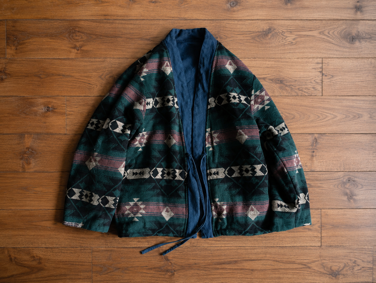 Reversible Padded Kimono Jacket
