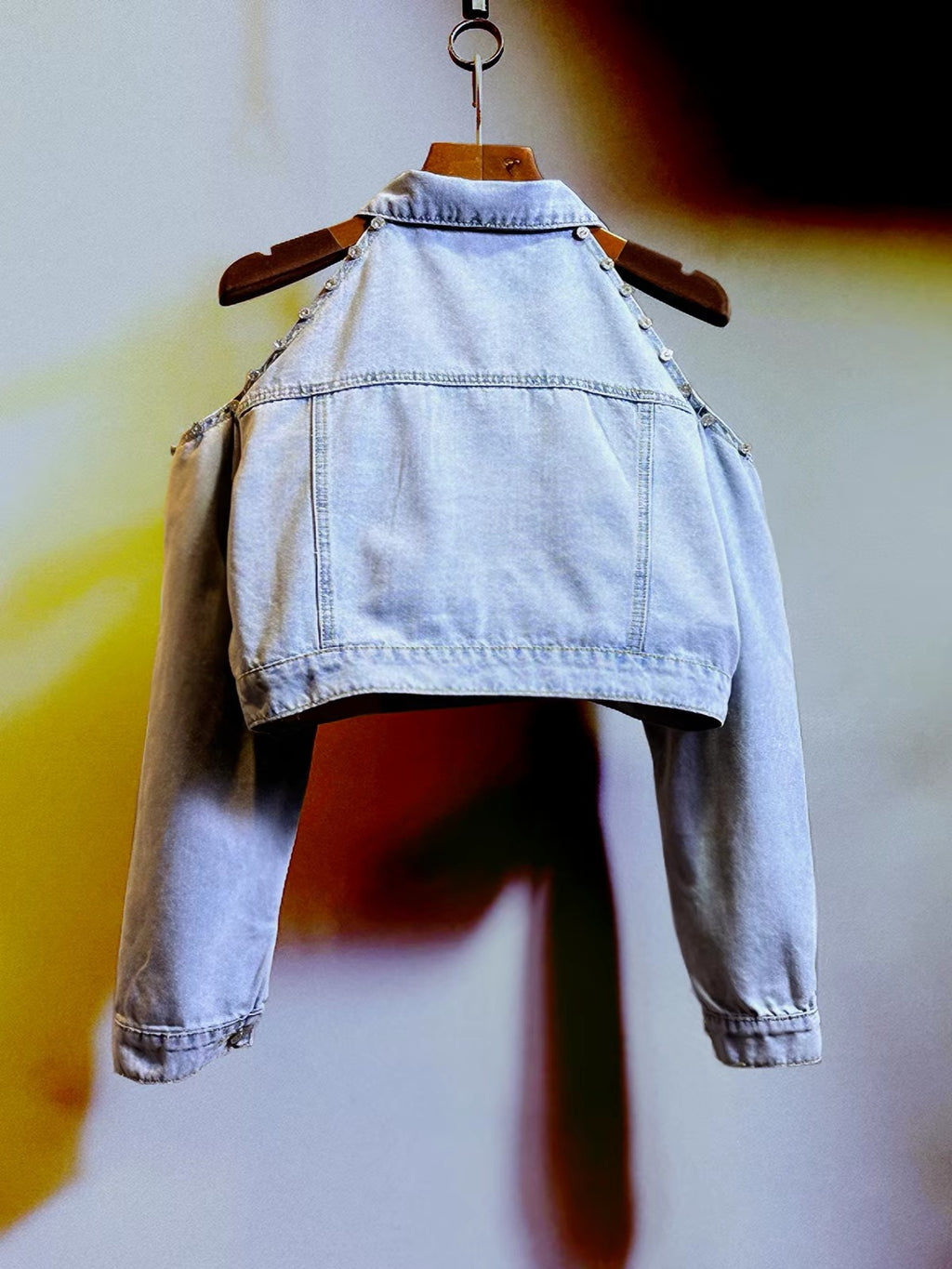 Halo Cutout Denim Jacket