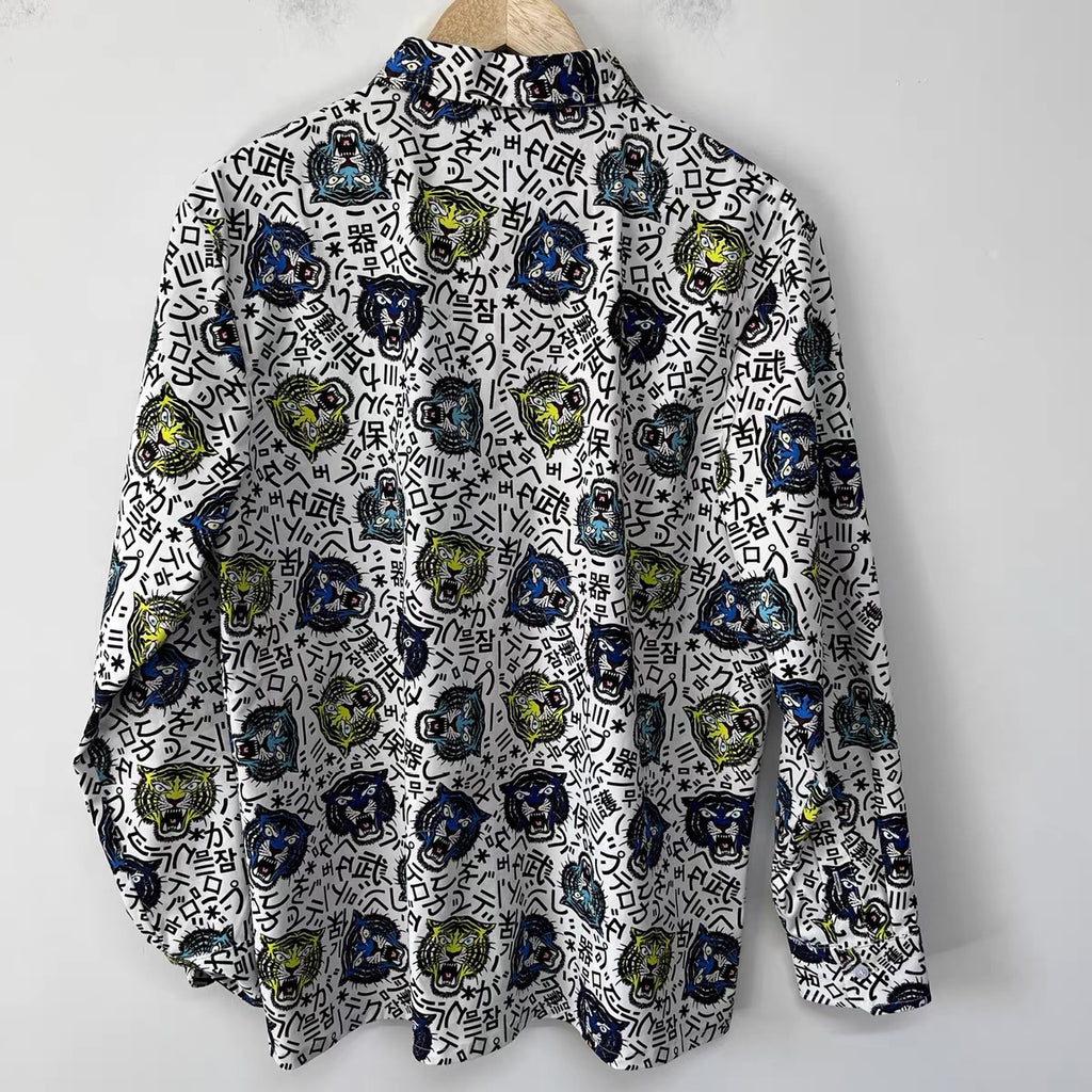 Riot Tiger Handmade Print Shirt