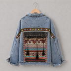 Ethnic Embroidered Jean Jacket
