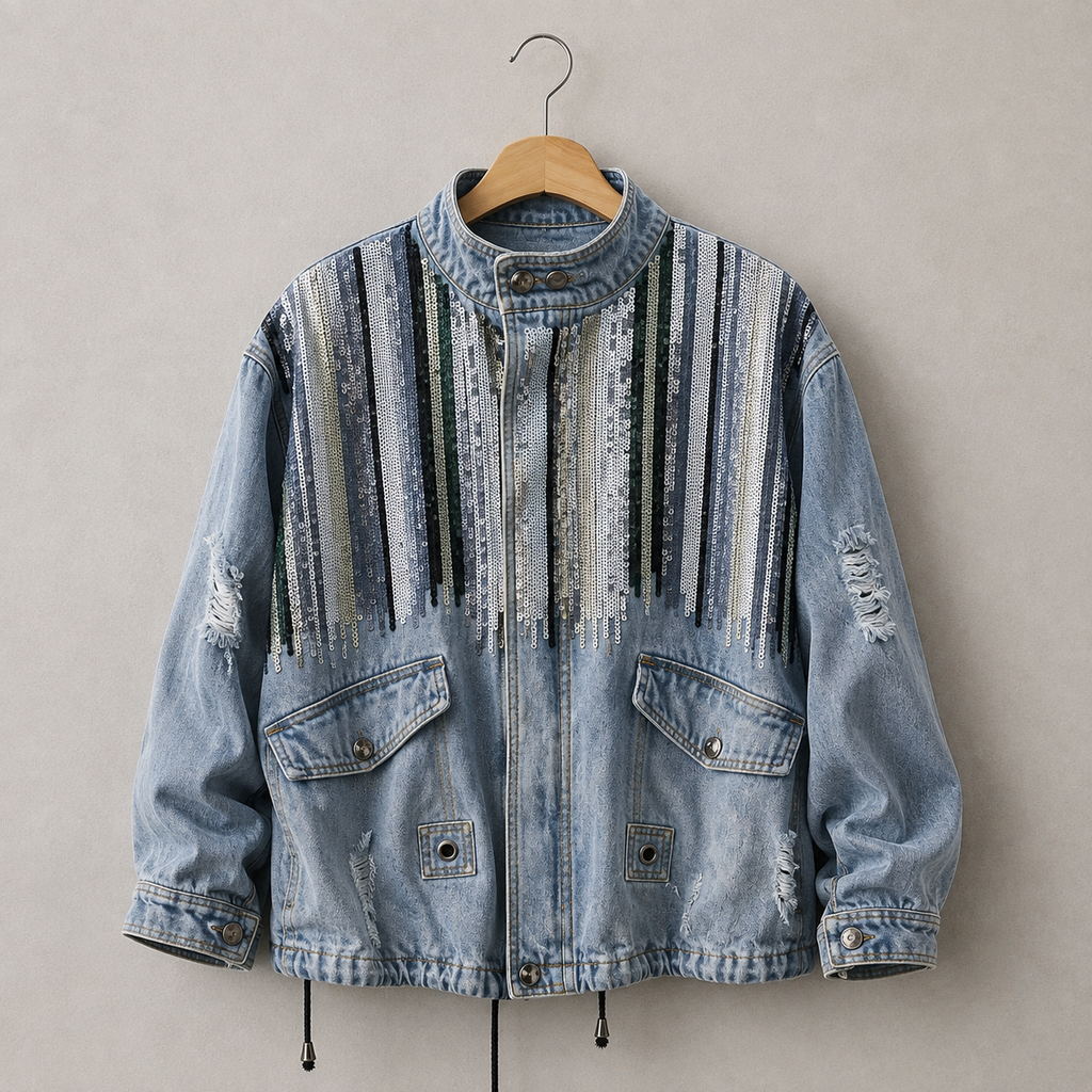 Aurora Sequin Denim Jacket