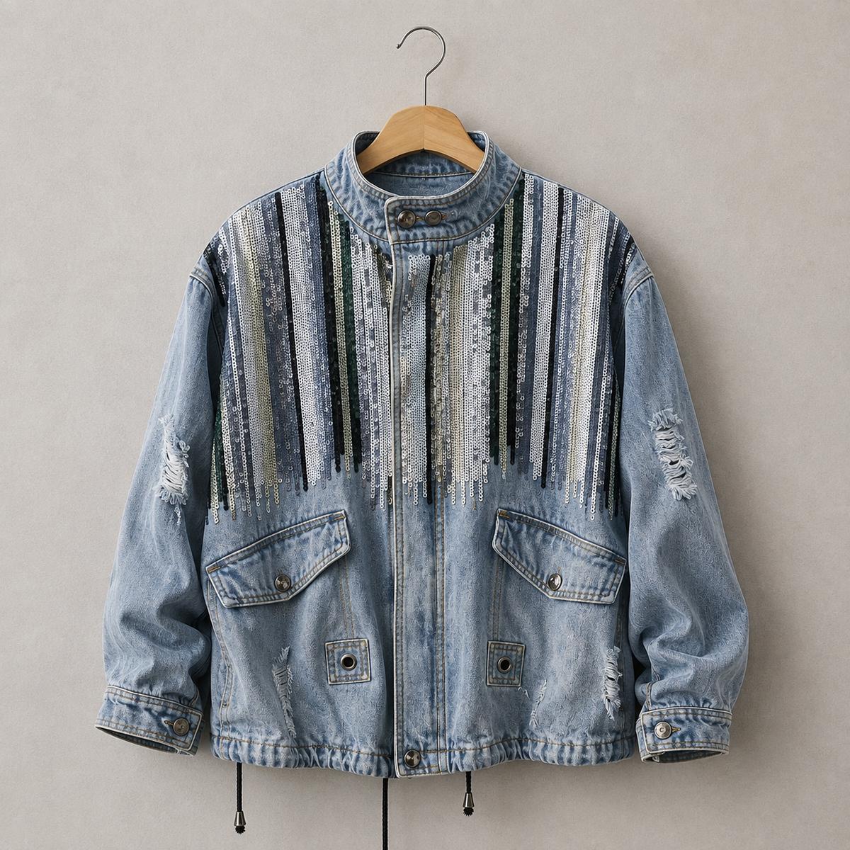 Aurora Sequin Denim Jacket