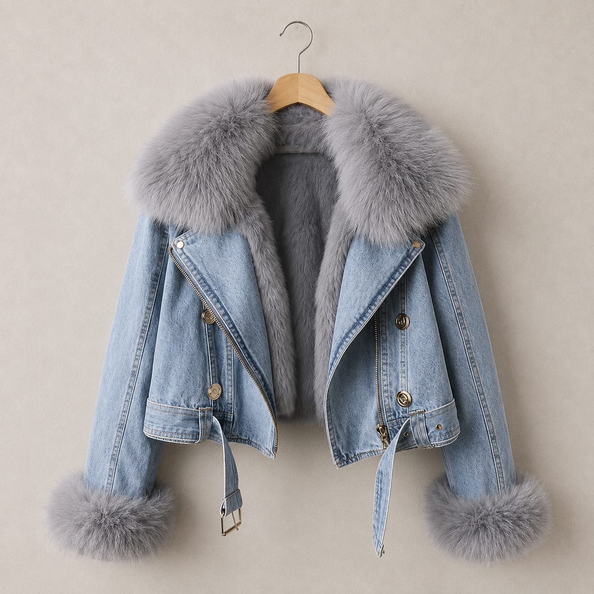 Arctic Muse Plush Faux Fur Reworked Jacket