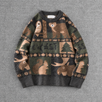 Woodland Animal Patchwork Knit Sweater