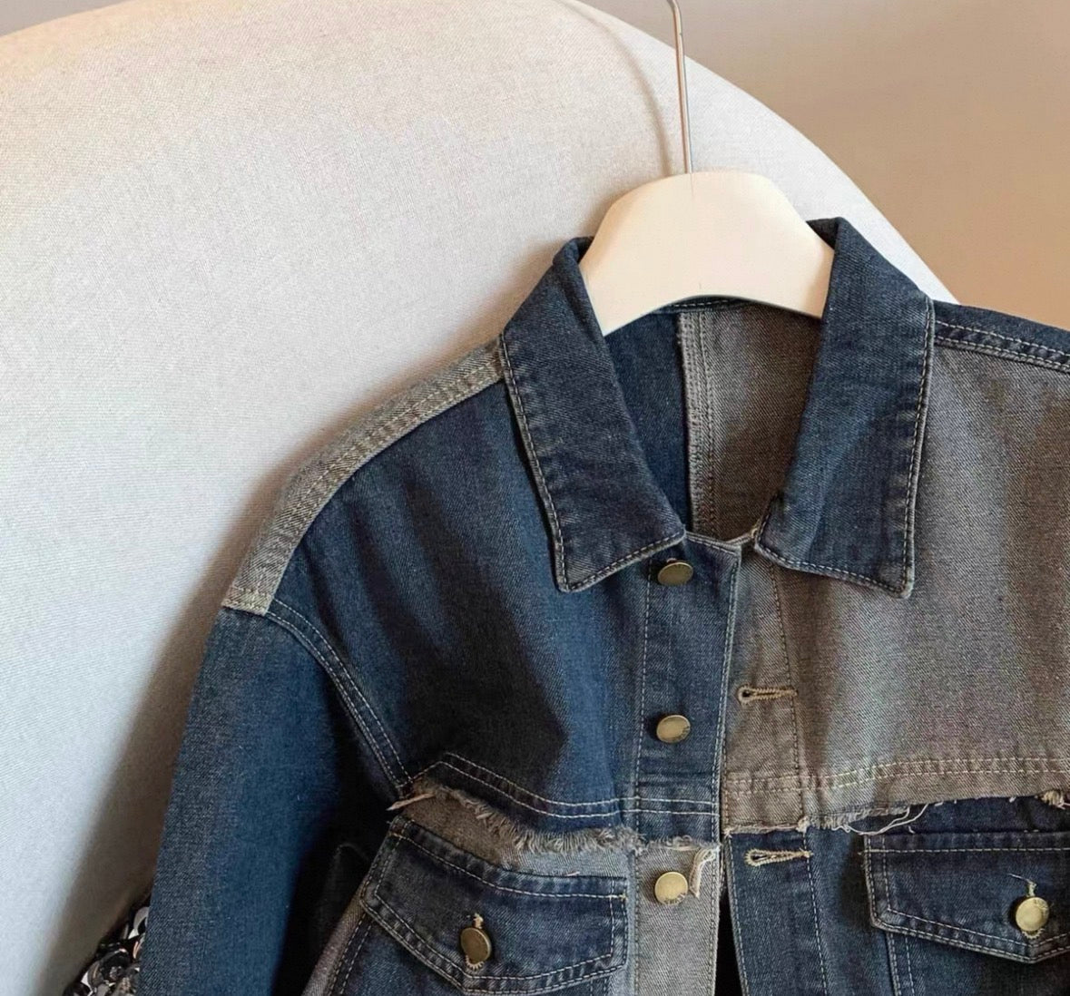 Riley Reworked Patchwork Denim Jacket