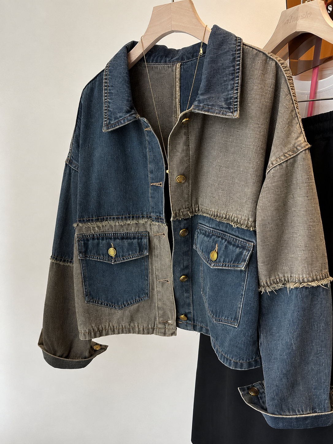 Riley Reworked Patchwork Denim Jacket