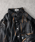Onyx Textured Oversized Shirt Jacket
