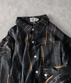 Onyx Textured Oversized Shirt Jacket