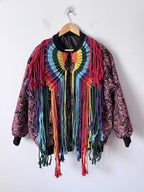 Handmade Crochet Fringe Bomber Jacket