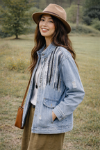 Aurora Sequin Denim Jacket
