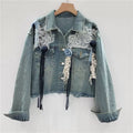 Lace Appliqué Cropped Jacket