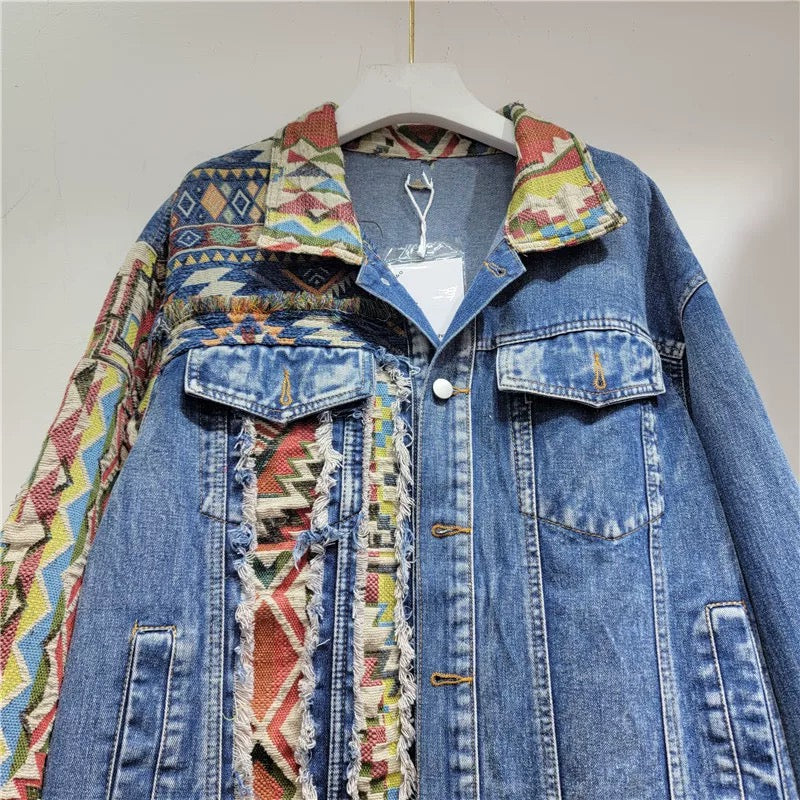 Reworked Patchwork Denim Jacket (E)