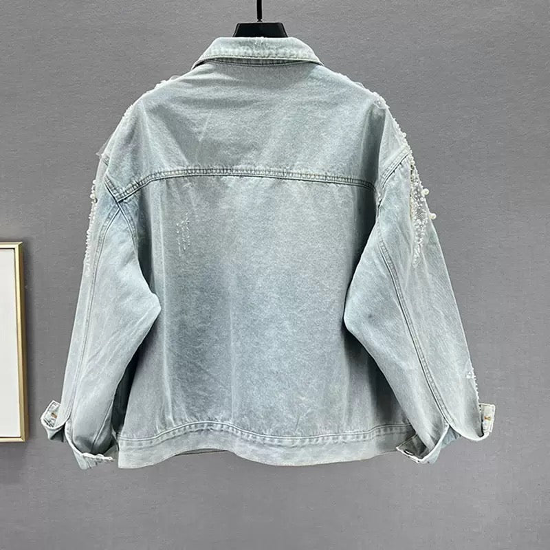 Floral Pearl Embellished Jacket (E)