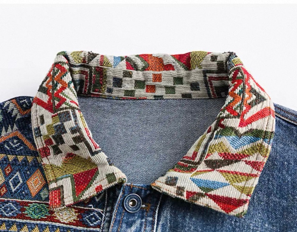 Reworked Patchwork Denim Jacket (E)