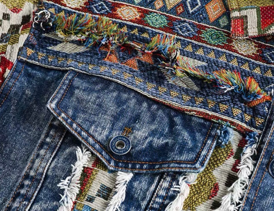 Reworked Patchwork Denim Jacket (E)