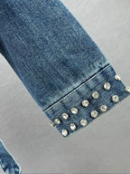 Open Heart Back Denim Jacket