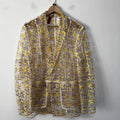 Golden Bloom Organza Blazer