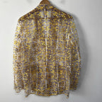 Golden Bloom Organza Blazer