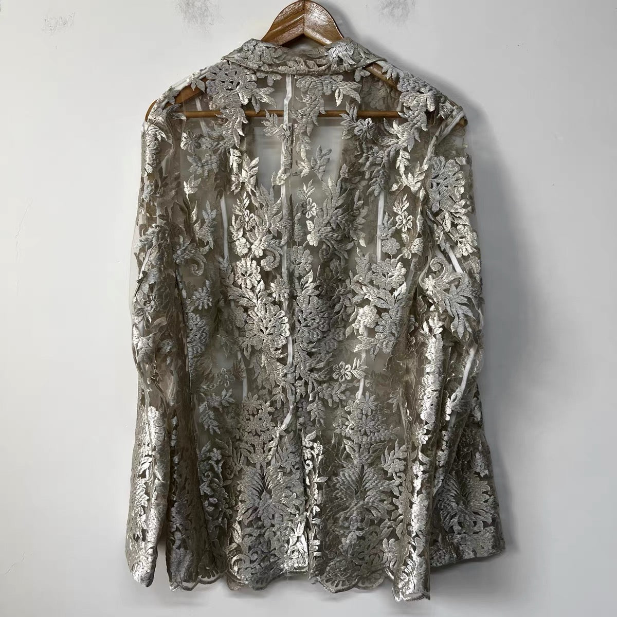 Vesper Embroidered Mesh Blazer - One of a Kind