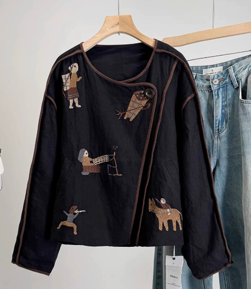 Folk Art Embroidery Shirt