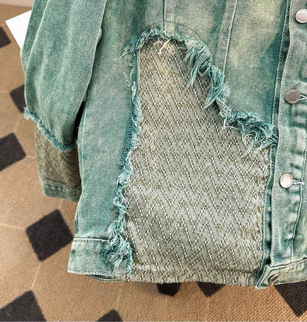 Reworked Patchwork Denim Jacket
