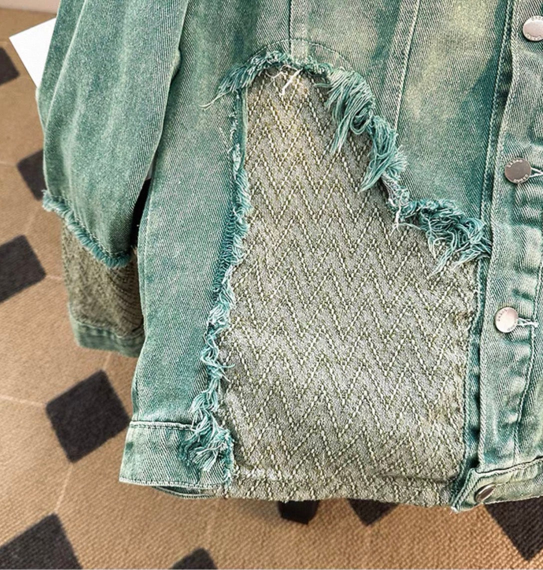 Reworked Patchwork Denim Jacket