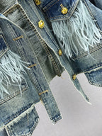 Western Fringe Denim Jacket