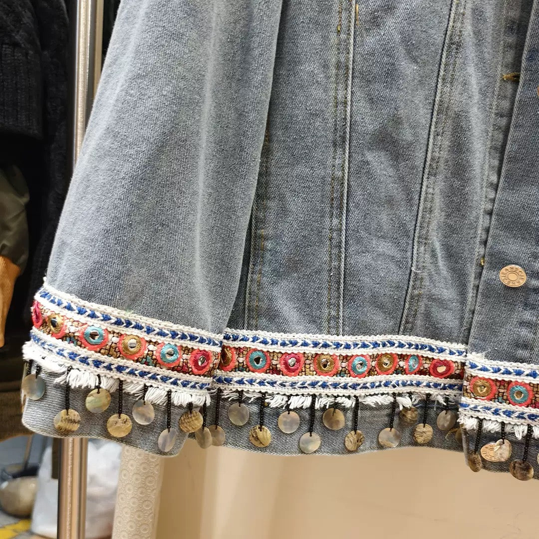 Fringe Embroidered Jacket