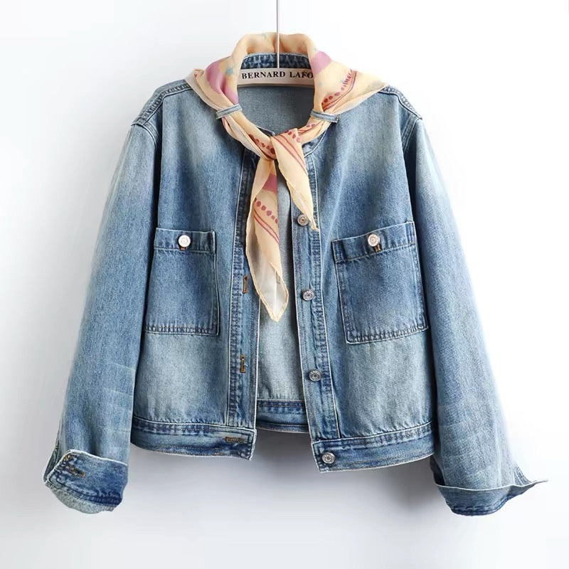 Marlow Denim Jacket with Scarf