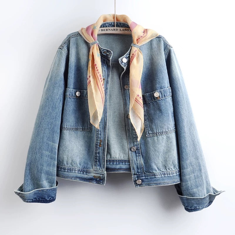 Marlow Denim Jacket with Scarf